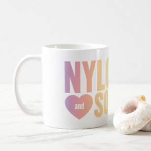 Regnbågelogotyp med krickahäl kaffemugg