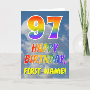 RegnbågeLook "97" & "GRATTIS PÅ FÖDELSEDAGEN", Kort