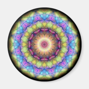 Regnbågemålat glass magnet