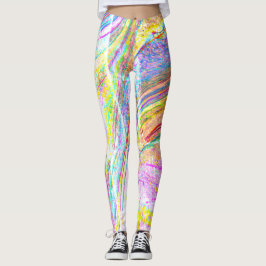 Regnbågemarmor Leggings
