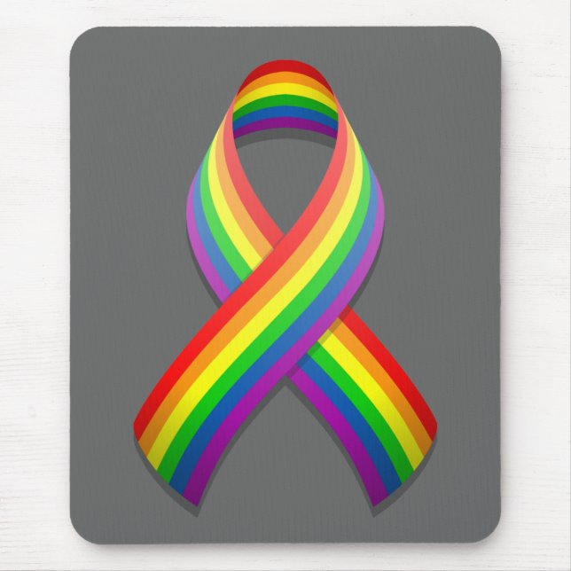 Regnbågemedvetenhetband Mousepad Musmatta (Framsidan)