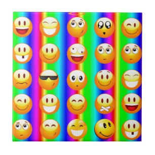 regnbågemoji kakelplatta