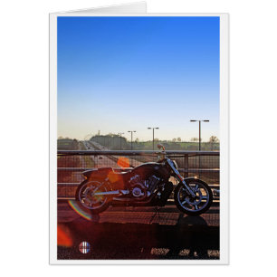 Regnbågemotorcykelkortet Hälsningskort