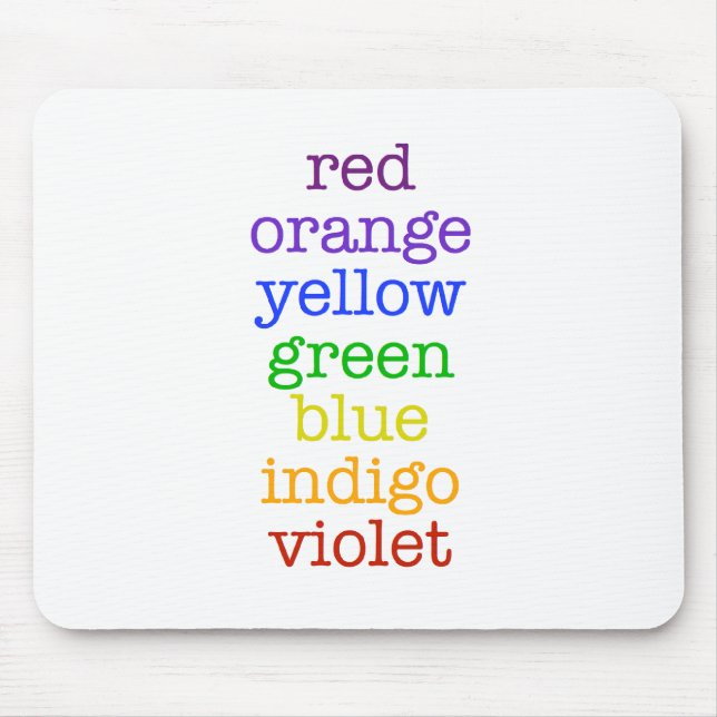 regnbågemousepad musmatta (Framsidan)