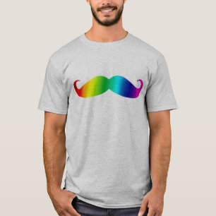 RegnbågemustaschT-tröja T-shirt