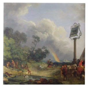 Regnbågen, 1784 (olja på kanfas) kakelplatta