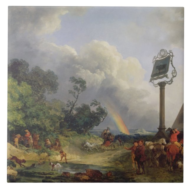Regnbågen, 1784 (olja på kanfas) kakelplatta (Framsidan)