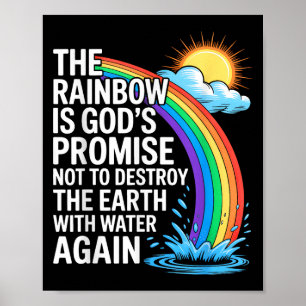 Regnbågen är Guds utlovade kristna Religiösa B Poster
