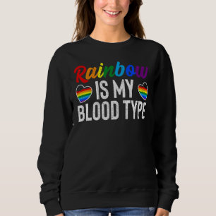 Regnbågen Är Min Blodtyp Hbtq Gay Pride Månad 6 T Shirt