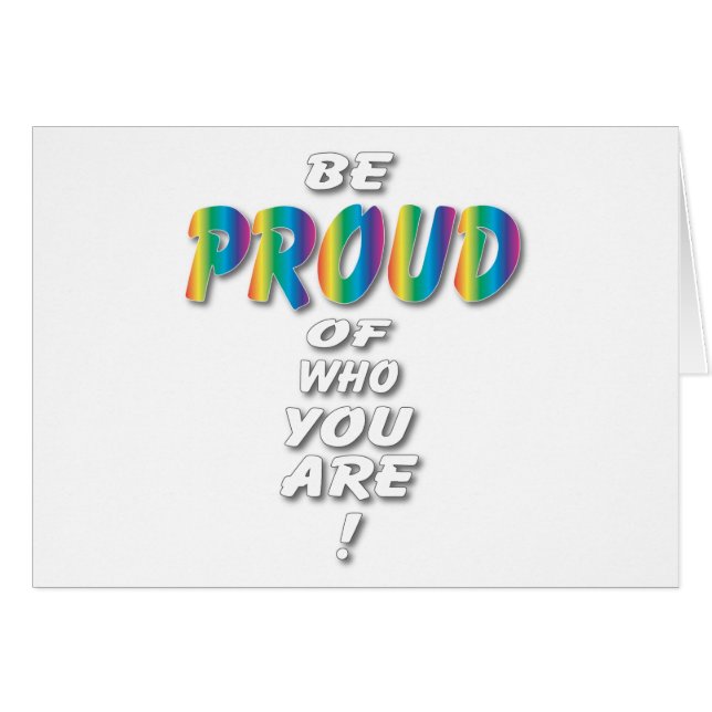 Regnbågen är stolt (looks som är bäst på svart) hälsningskort (Framsidan Horizontal)