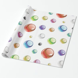 Regnbågen bubblar mönster presentpapper