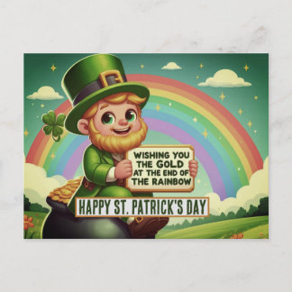 Regnbågen denna St. Paddy's Day Vykort