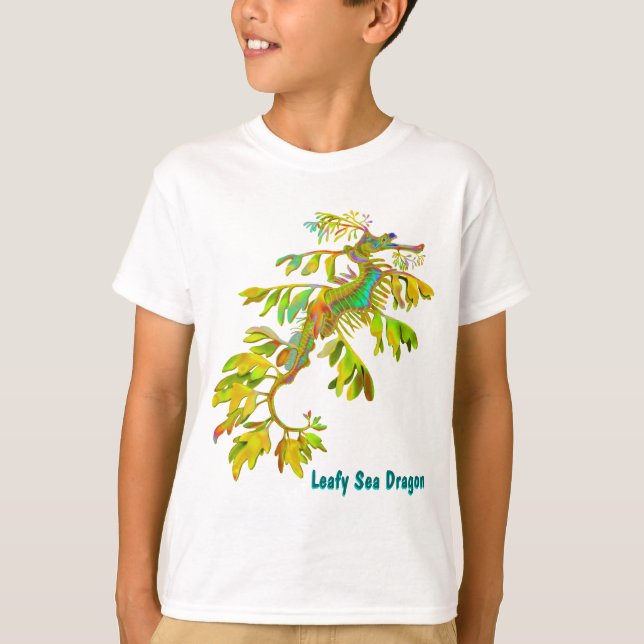 Regnbågen färgade havsdraken lurar T-tröja Tee Shirt (Framsida)