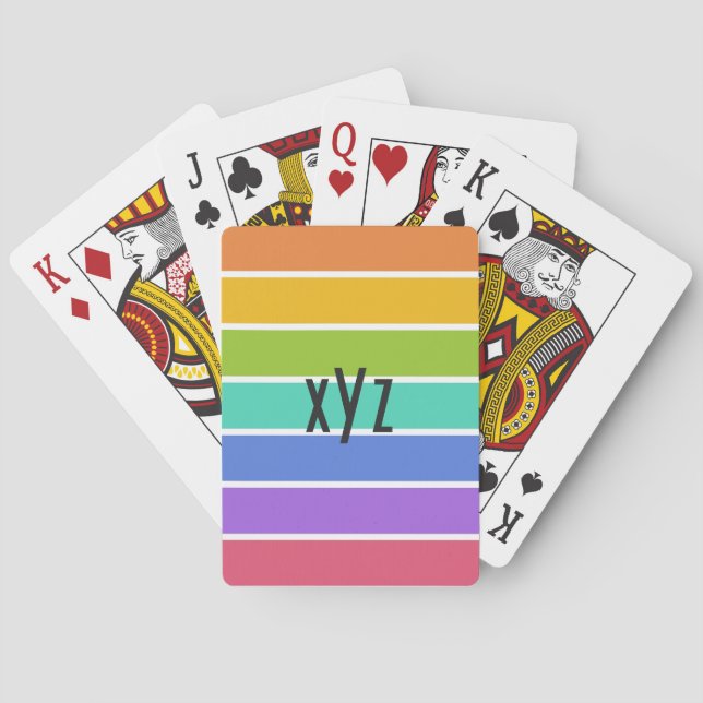 Regnbågen färgar anpassningsbar som leker kort spel kort (Baksidan)