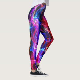 Regnbågen flammar damasker leggings