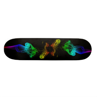 Regnbågen flammar mini skateboard bräda 18,5 cm