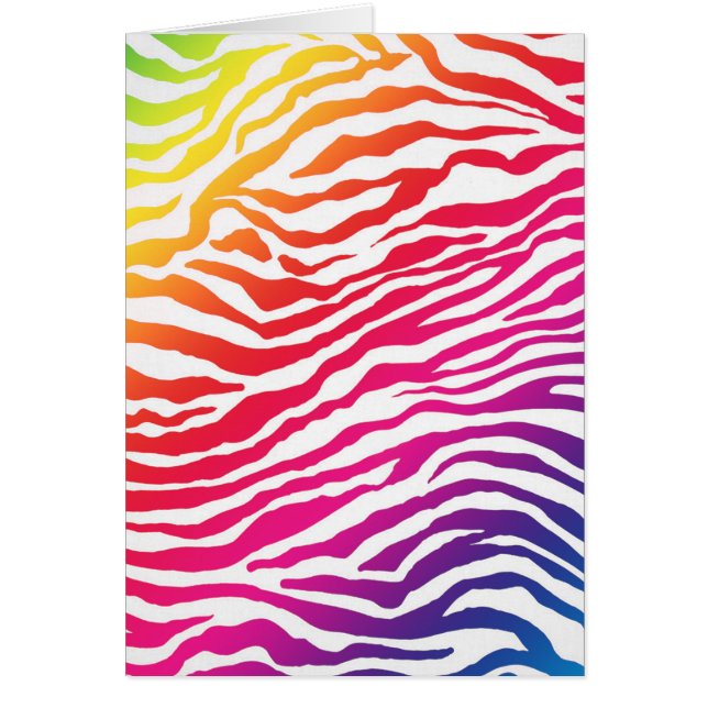 Regnbågen görar randig (porträtt) hälsningskort (Framsidan)