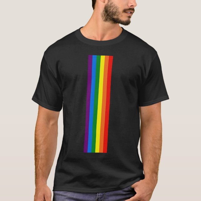 Regnbågen görar randig service för gay pride LGBT Tee (Framsida)