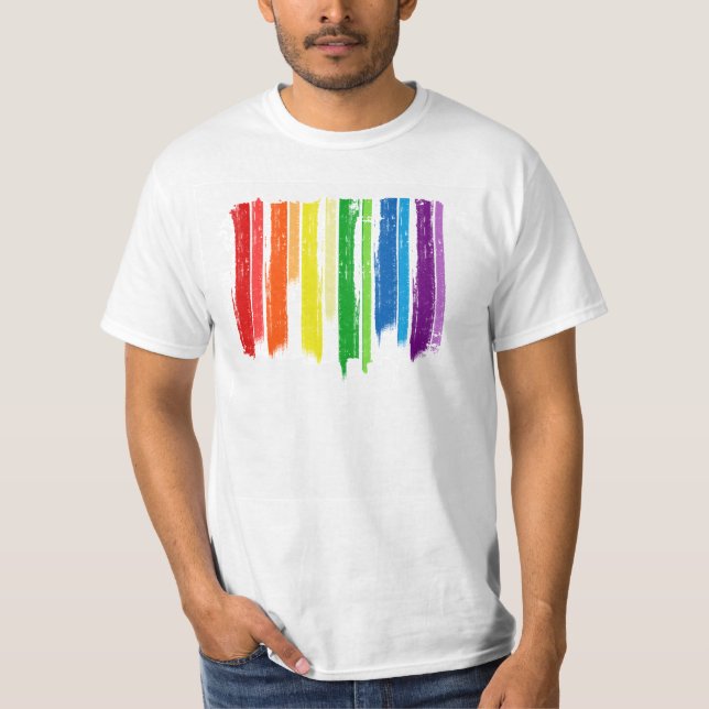 REGNBÅGEN GÖRAR STRIMMIG - .PNG T SHIRT (Framsida)