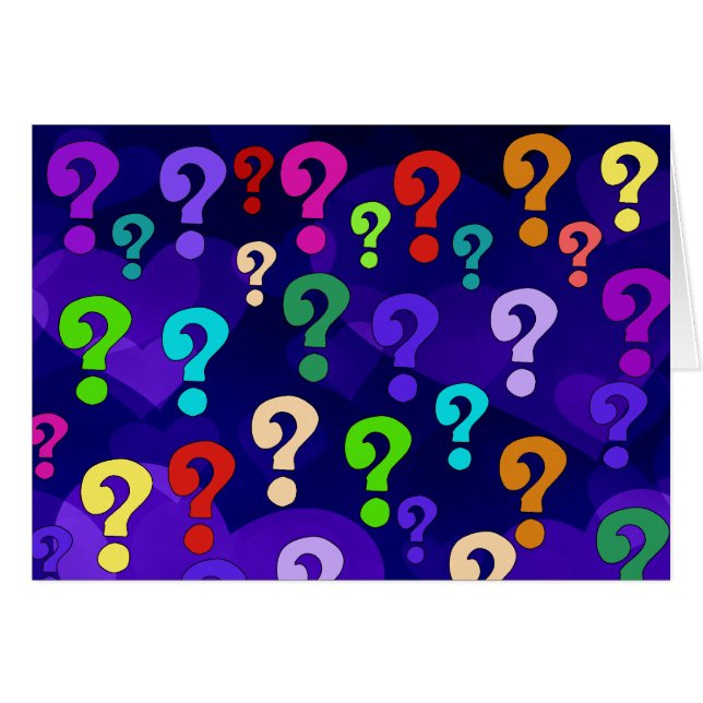 Regnbågen ifrågasätter markerar hälsningskort (Framsidan Horizontal)