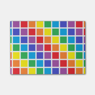 Regnbågen kvadrerar post-it block