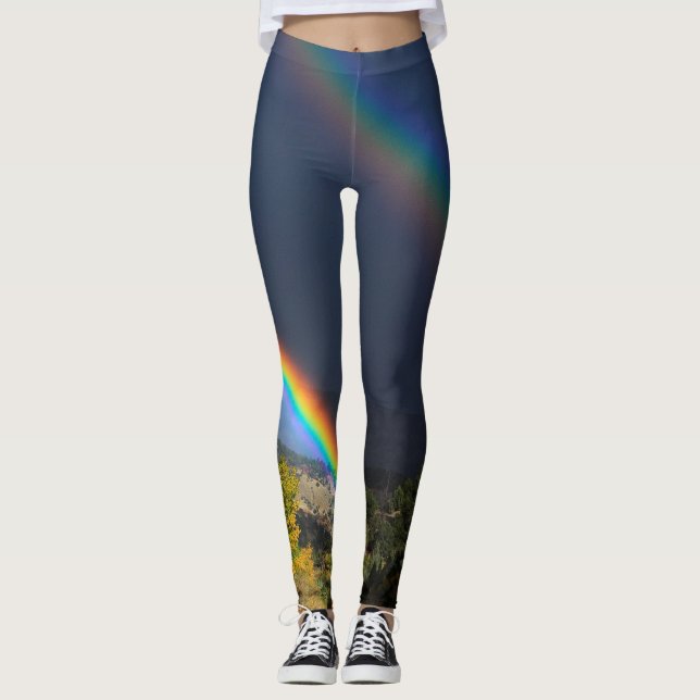 Regnbågen landskap fotoet leggings (Framsida)