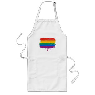 Regnbågen målar långt förkläde