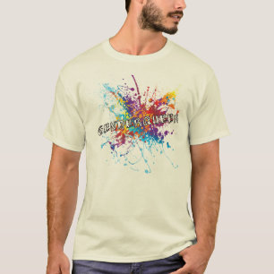 Regnbågen målar pladask den Genderqueer T-tröja T-shirt