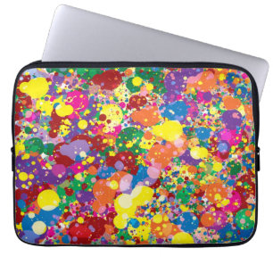 Regnbågen målar splatteren laptop sleeve