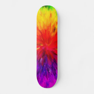 Regnbågen målar splatteren mini skateboard bräda 18,5 cm