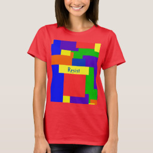 Regnbågen motstår Patchworktäckedesign Tee