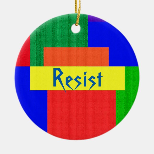 Regnbågen motstår prydnaden för julgransprydnad keramik (Framsidan)