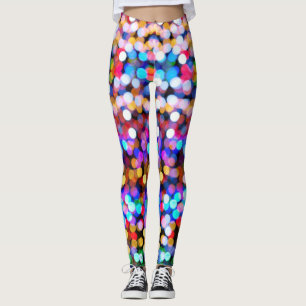 Regnbågen pricker damasker leggings