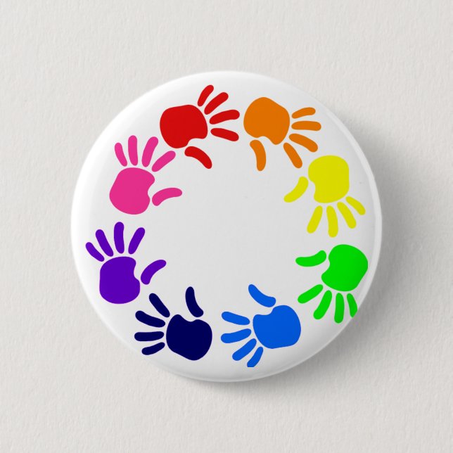 Regnbågen räcker trycket knäppas knapp (Framsida)