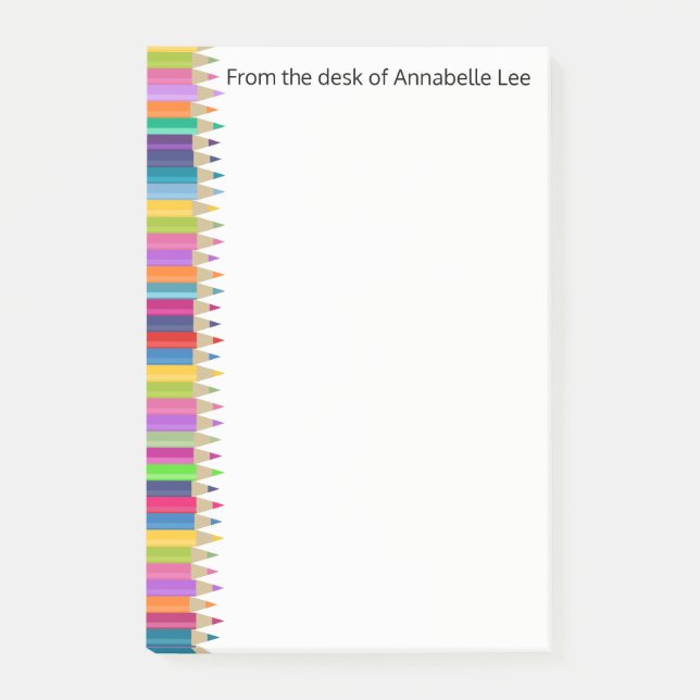 Regnbågen ritar post-it block (Framsida)
