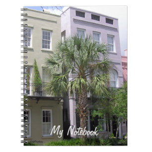 Regnbågen ror hus, Charleston Anteckningsbok Med Spiral