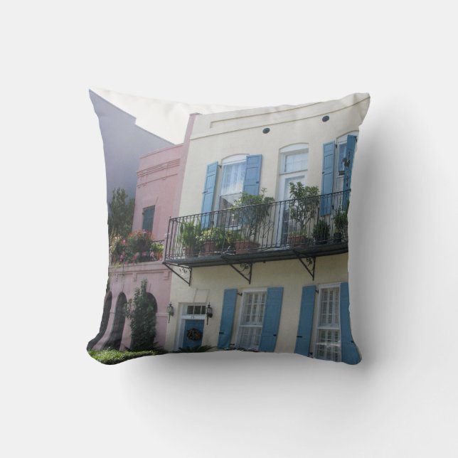 Regnbågen ror hus, Charleston SC kudder Kudde (Framsida)