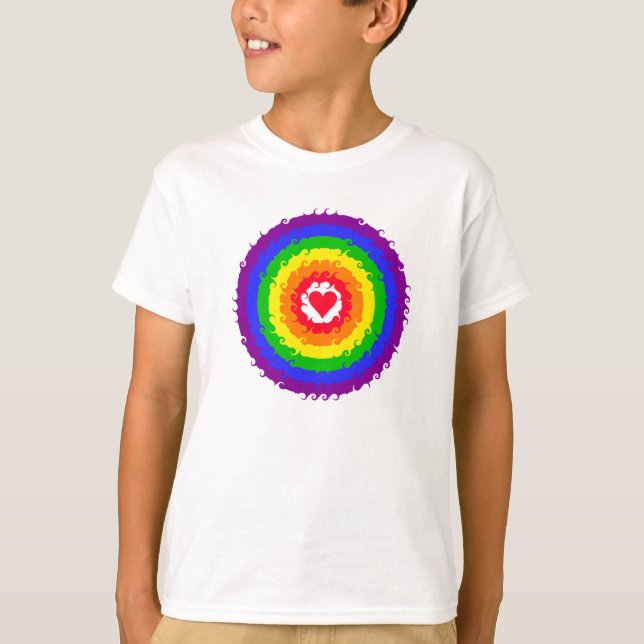 Regnbågen rullar skjortan - välj stil & färga t shirt (Framsida)