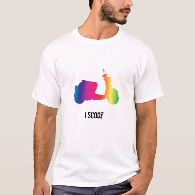 regnbågen scoot, t shirt (Framsida)