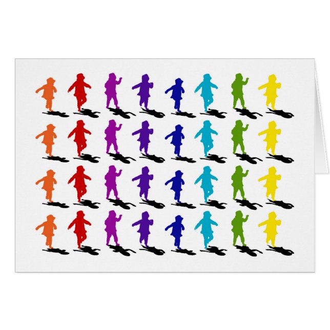 Regnbågen skuggar hälsningskort (Framsidan Horizontal)