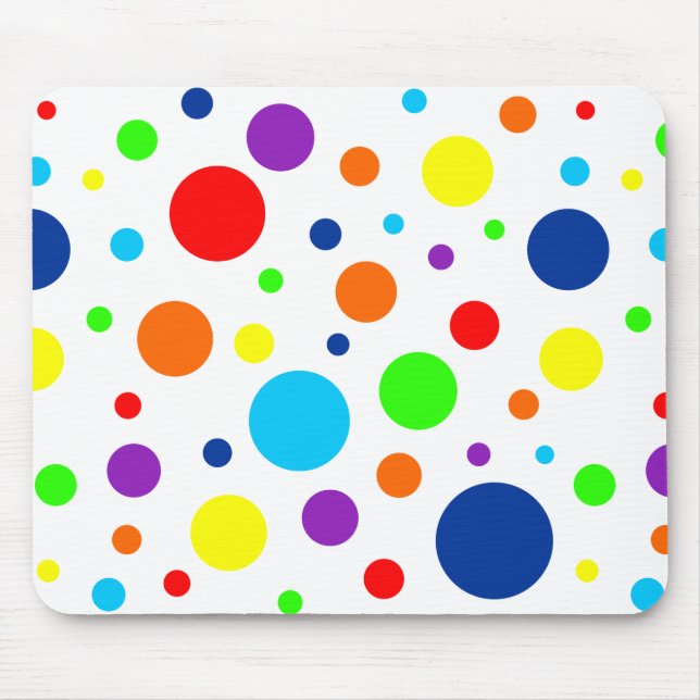 Regnbågen Spots Mousepad Musmatta (Framsidan)