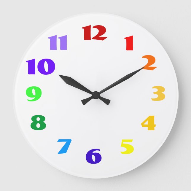 regnbågen tar tid på stor klocka (Framsida)