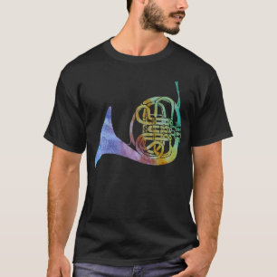 Regnbågen tvättar valthornet t shirt