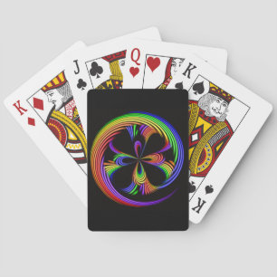 Regnbågen virvlar runt leka kortpokerklassikern spel kort