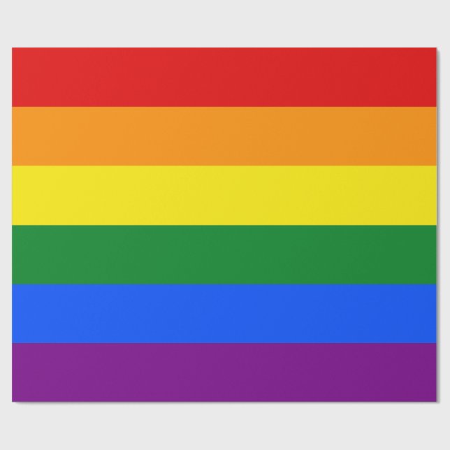 Regnbågens färger presentpapper (Platt)
