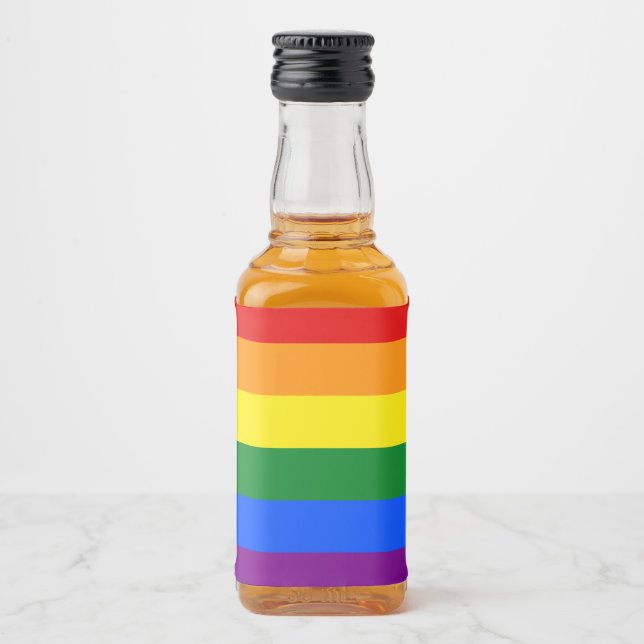 Regnbågens färger spritflaskor etikett (Framsida)
