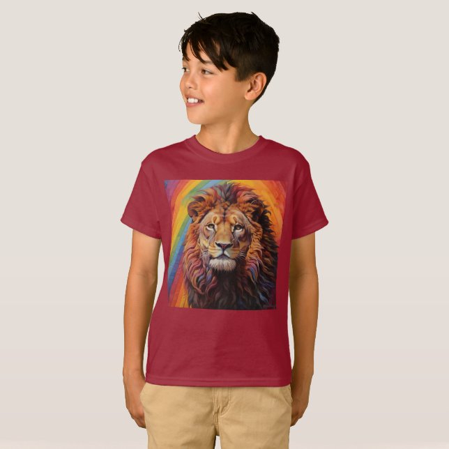 regnbågens lejona t shirt (Hel framsida)