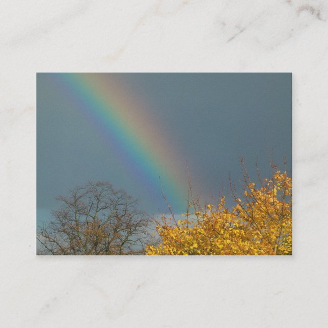 Regnbågens slut visitkort (Framsida)