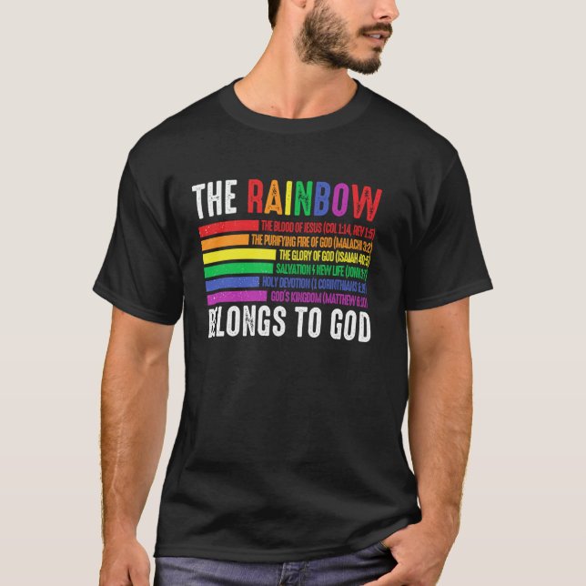 Regnbågens Tillhör till Gud T Shirt (Framsida)
