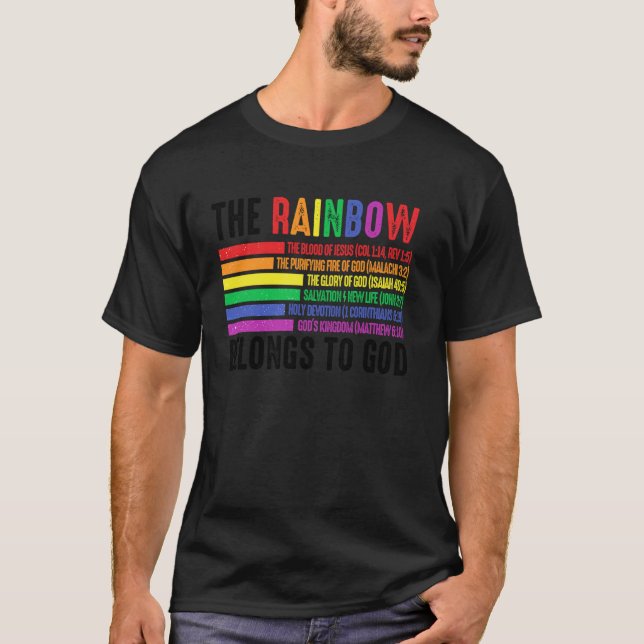 Regnbågens Tillhör till Gud T Shirt (Framsida)